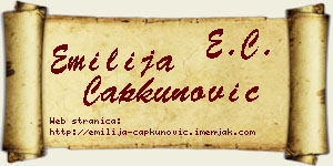 Emilija Čapkunović vizit kartica